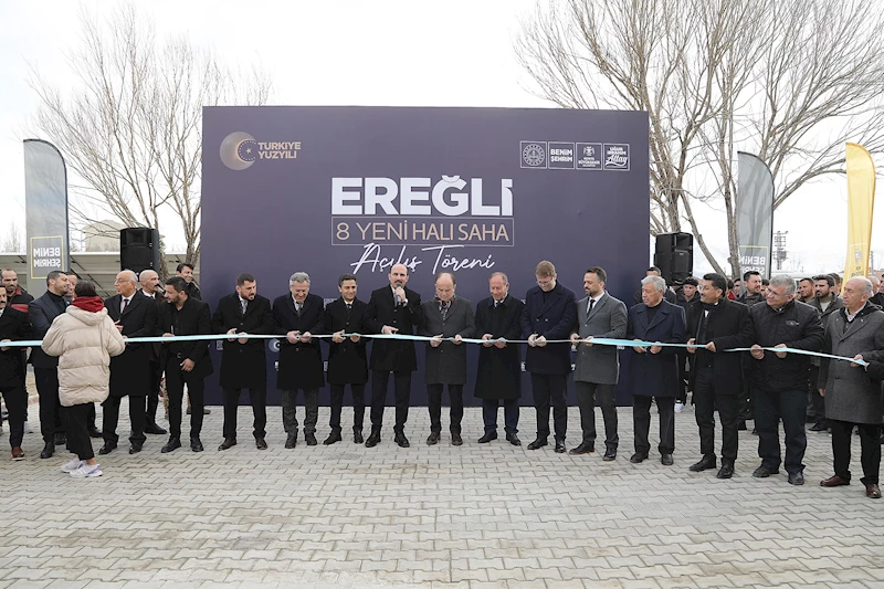 Ereğli’de 8 halı sahanın açılışı gerçekleştirildi