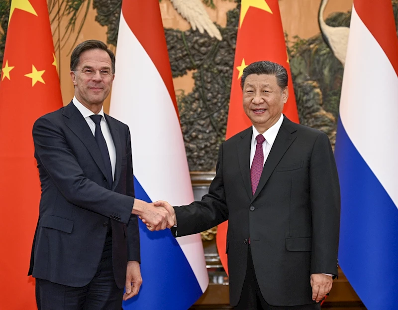 Cumhurbaşkanı Xi Hollanda Başbakanı Mark Rutte