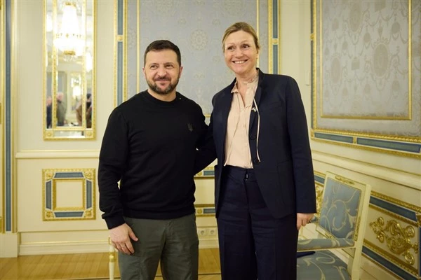 Ukrayna Devlet Başkanı Zelenski, Fransa Ulusal Meclis Başkanı Braun-Pivet ile görüştü