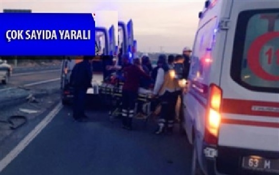 Ceylanpınar`da kaza.! Öğrenci Servisi ile Kamyon çarpıştı 14 Yaralı