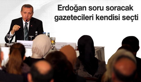 Erdoğan, soru soracak gazetecileri kendi seçti