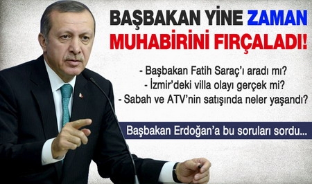 Erdoğan Zaman muhabirini yine fırçaladı!