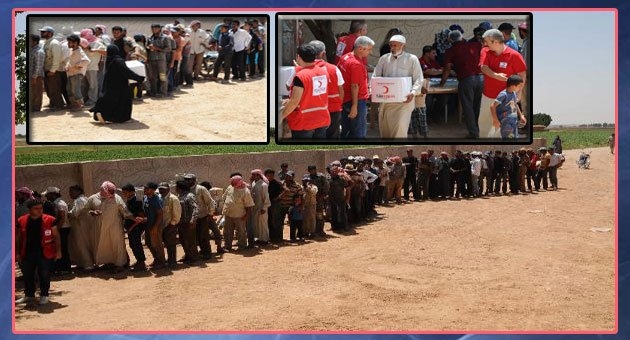 Kızılay?dan 1500 Suriyeliye Gıda Yardımı