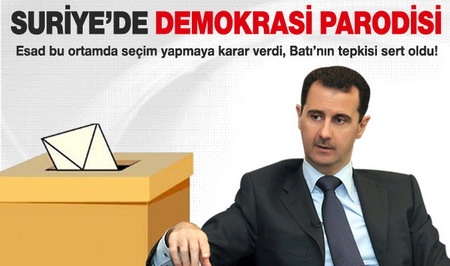 Suriye`de demokrasi parodisi