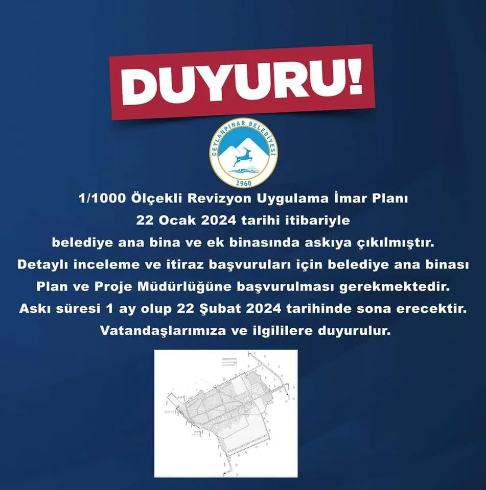 Ceylanpınar Belediyesi Seçime 2 Ay Kala Yine İmar Değişikliğine Gitti