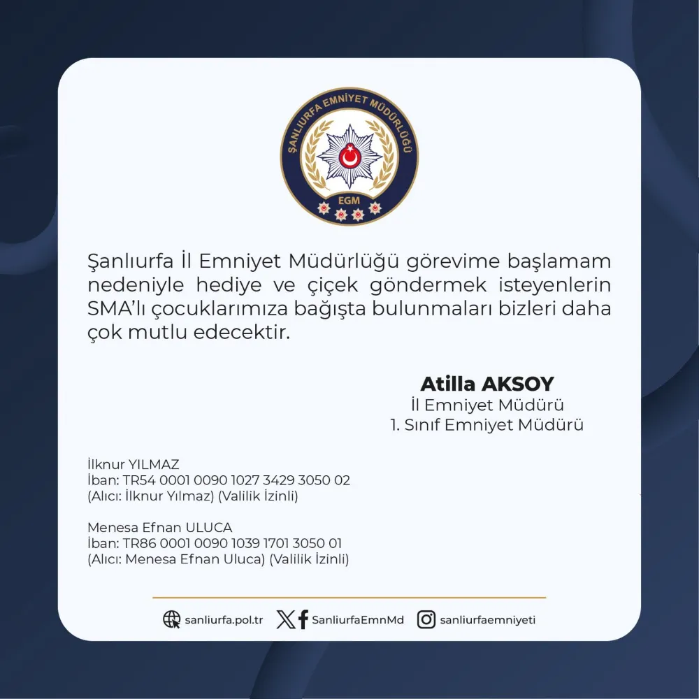 Şanlıurfa Emniyet Müdüründen Anlamlı Davranış