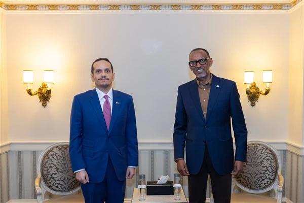 Katar Dışişleri Bakanı Al Thani, Ruanda Devlet Başkanı Kagame ile görüştü