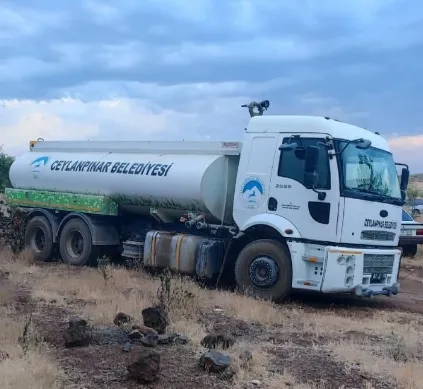 Ceylanpınar Belediyesi yangın bölgesinde