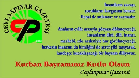 Ceylanpınar Gazetesi Bayram Mesajı