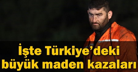 Türkiye`deki büyük maden kazaları.. 