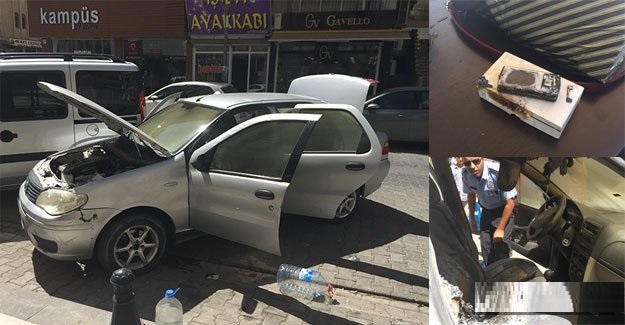 Urfa`da otomobile bırakılan cep telefon patladı
